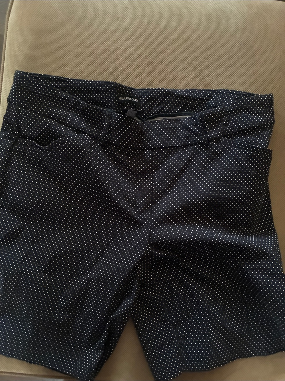 Hilary Radley Black with White Micro Dot Tailored Shorts